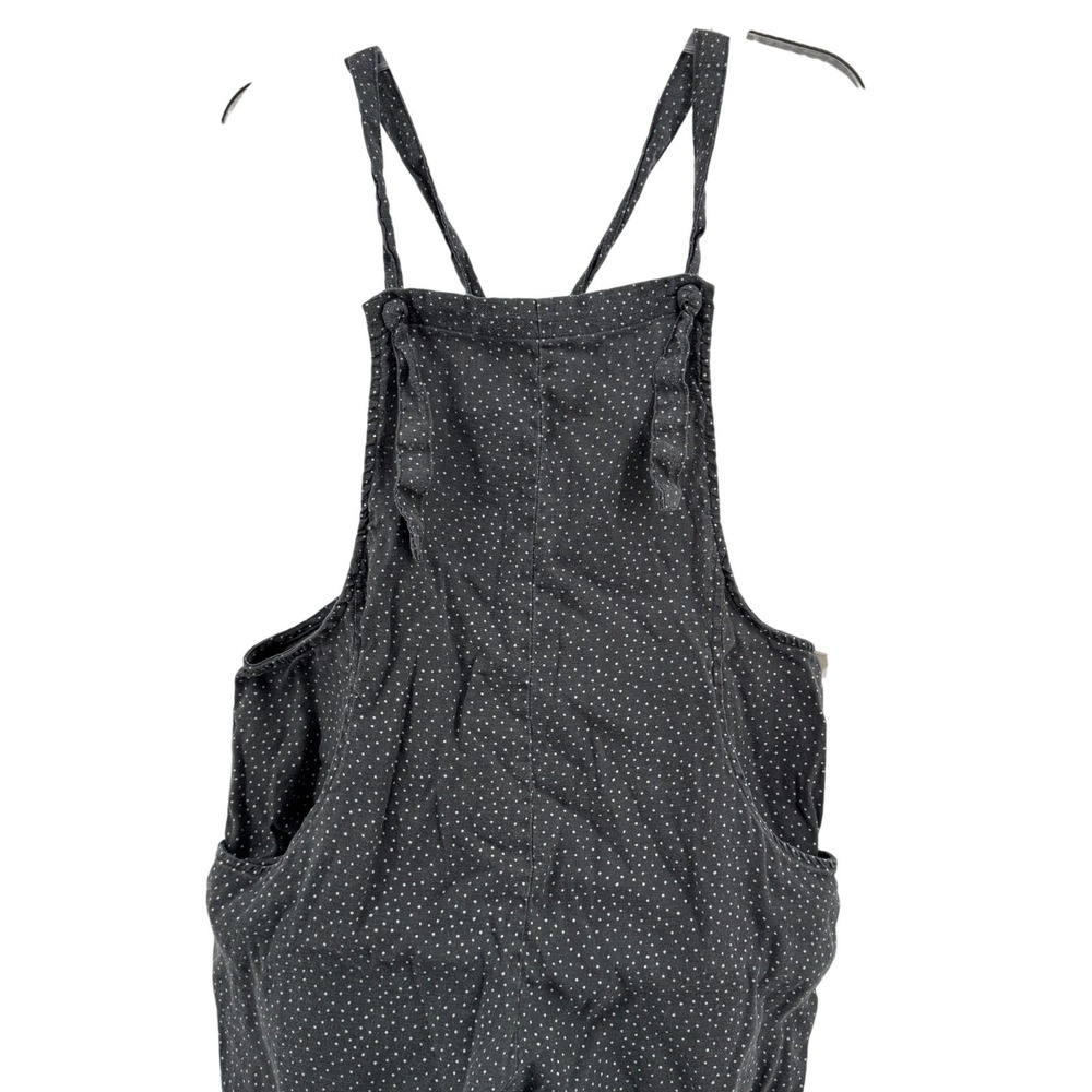 Rylee Cru Womens Small Polka‎ Dot Overalls Jumpsuit Black Teacher Mom Artsy Cozy - Picture 3 of 7